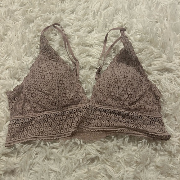 Delicate Lace medium Aerie Bralette in Soft Mauve - Picture 1 of 3
